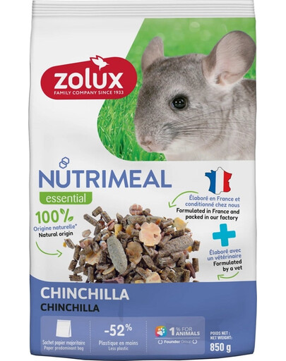 ZOLUX NUTRIMEAL 4 Zmes krmiva pre činčily 850 g