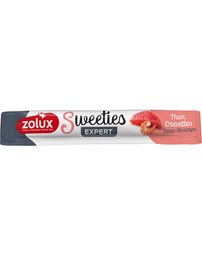 ZOLUX SWEETIES krémová maškrta pre mačku s tuniakom a krevetami 14 g
