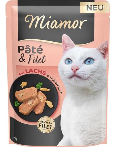MIAMOR Pate and Filet 85 g Maškrta s kúskami lososa