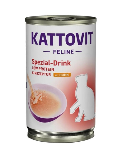 KATTOVIT Cat Diet Drinks Niere-Renal Low Protein s kuracím mäsom 135 ml