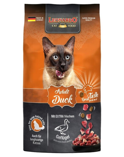 LEONARDO Adult Duck & Rice 1,8 kg Suché krmivo pre mačky s kačicou a ryžou