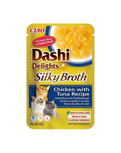 INABA Cat Dashi Delights Silky Broth kuracie mäso a tuniak 40 g