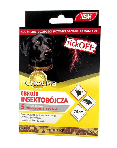 PCHEŁKA TickOff Insekticídny obojok pre psov 75 cm