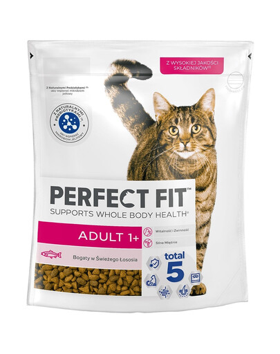 PERFECT FIT (Adult 1+) 750g Suché krmivo pre mačky s vysokým obsahom lososa