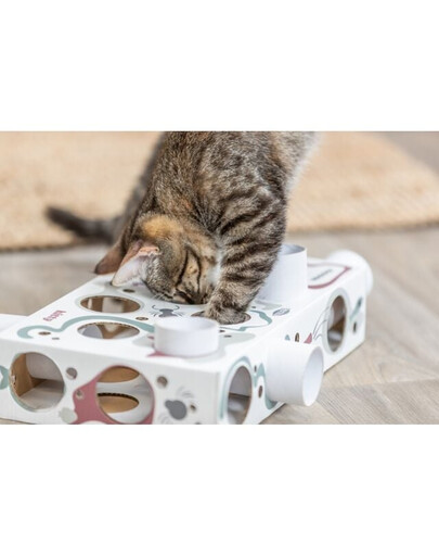 TRIXIE Cat Activity Paws'n'Treats Box zabawka edukacyjna dla kota 35×7×20 cm karton