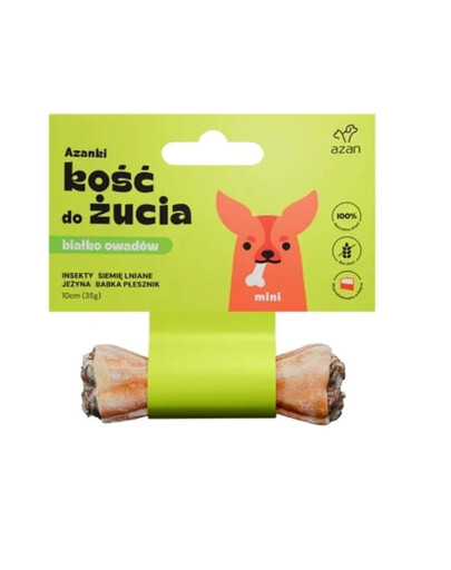 AZANKI Kosť s hmyzom a ľanovými semenami pre psov Mini 10cm