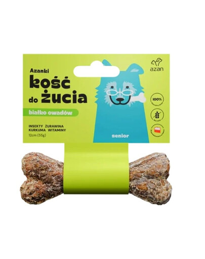 AZANKI Kosť s hmyzom pre staršieho psa Senior 12cm
