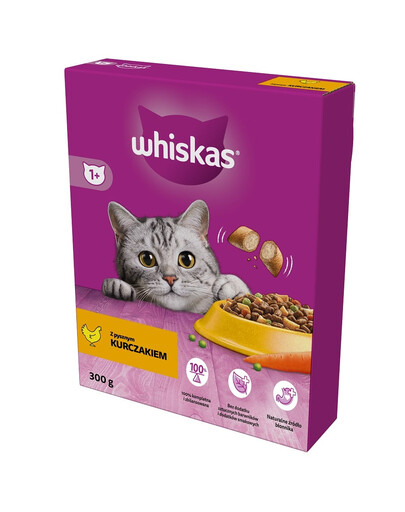WHISKAS Adult 300 g Granule s kuracím mäsom pre mačky