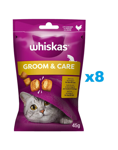 WHISKAS Healthy Shine 8x45 g 8x45 g kuracia pochúťka pre mačky