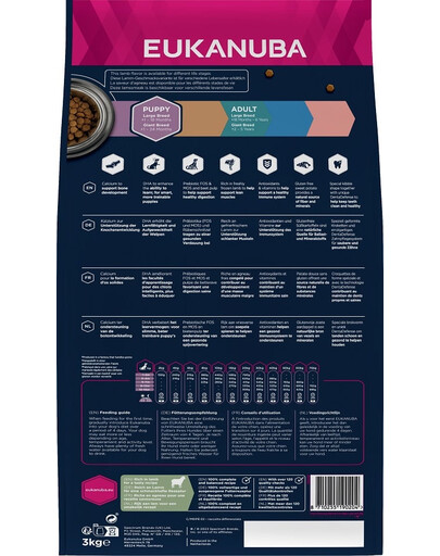 EUKANUBA Grain Free L Puppy Jahňacie mäso 3 kg pre šteňatá veľkých plemien