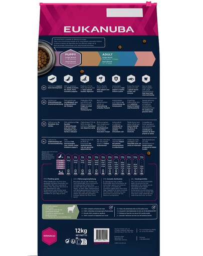 EUKANUBA Grain Free L Puppy Jahňacie mäso 12 kg pre šteňatá veľkých plemien