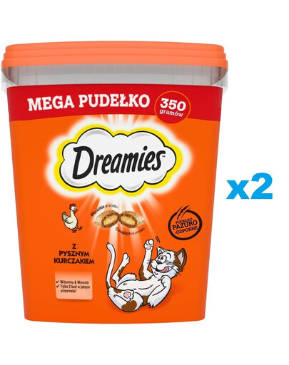 DREAMIES Mega box 2x350 g pochúťka s lahodným kuracím mäsom pre mačky
