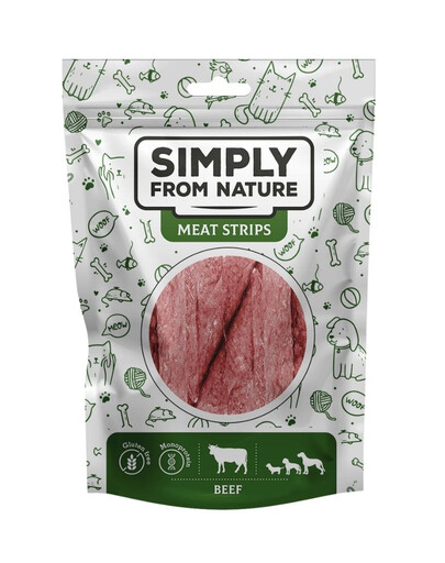 SIMPLY FROM NATURE Meat Strips Hovädzie stripsy pre psov 80 g