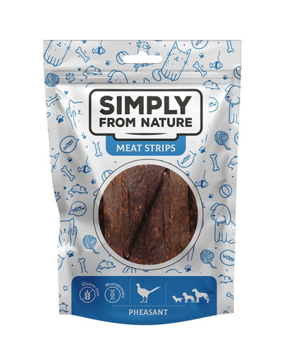 SIMPLY FROM NATURE Meat Strips Bažantie stripsy pre psov 80 g