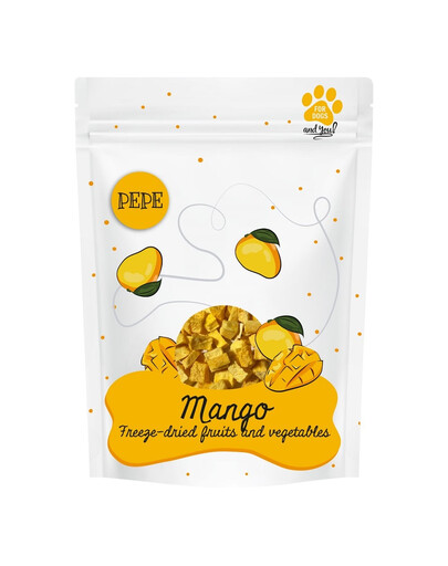 PAKA ZWIERZAKA PEPE Freeze-dried lyofilizované mango pre psov 20 g
