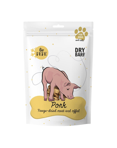 PAKA ZWIERZAKA PEPE Freeze-dried lyofilizované bravčové mäso z panenky XL 180g