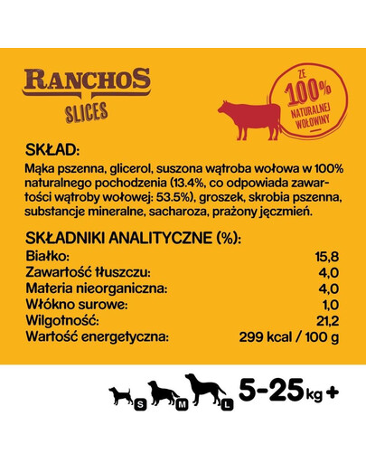 PEDIGREE Ranchos Slices 60g – przysmaki dla psa z wołowiną