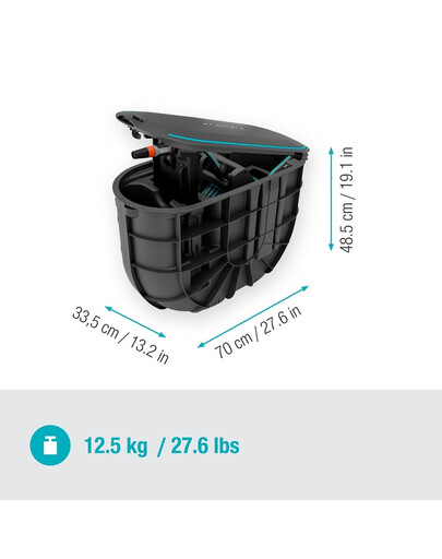 GARDENA Bęben na wąż podziemny RollUp M z wężem 20 m