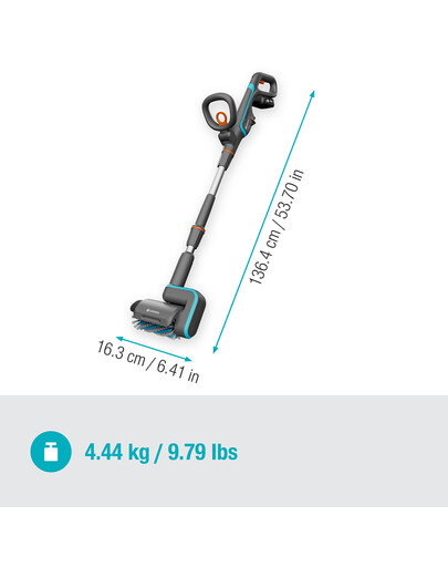 GARDENA Akumulátorová záhradná kefa AquaBrush Patio 03/18V P4A s batériou