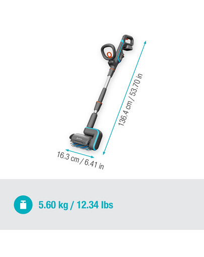 GARDENA Akumulatorowa szczotka do tarasów AquaBrush Universal 04/18V P4A z akumulatorem