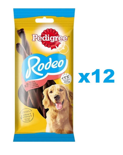 PEDIGREE Rodeo 12x122g hovädzia maškrta pre psov
