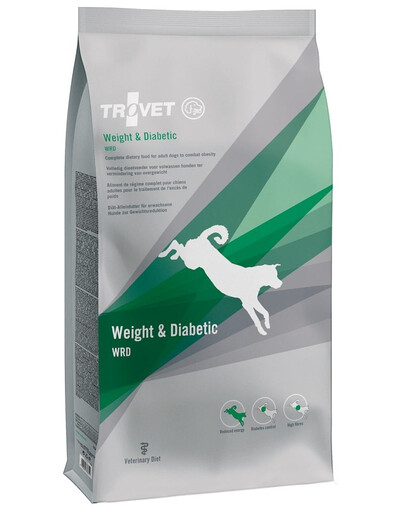 TROVET Weight Diabetic WRD 12,5 kg Krmivo pre pre psov