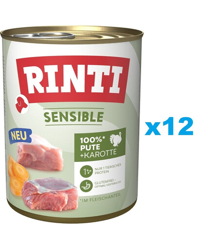 RINTI Sensible Morka s mrkvou 12x800 g