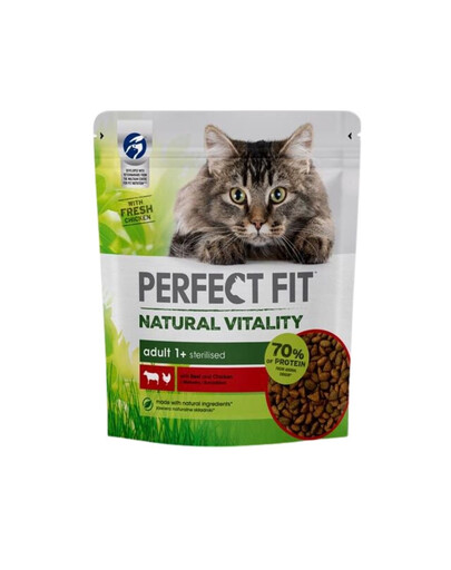 PERFECT FIT Natural Vitality 1+ s hovädzím a kuracím mäsom 6x650 g