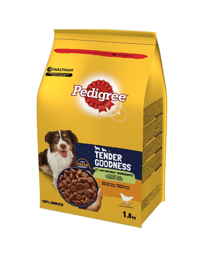PEDIGREE Tender Goodness Adult Medium Large Dog 1,8 kg - krmivo pre dospelé psy stredných a veľkých plemien, 1,8 kg