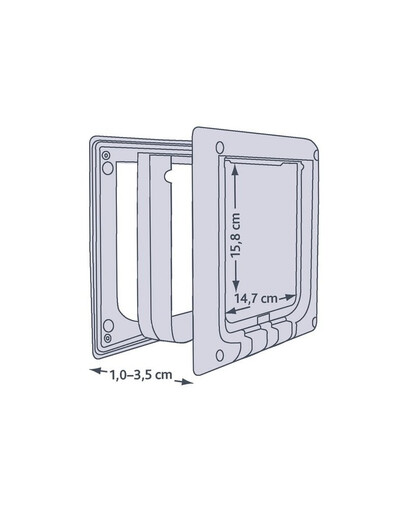 TRIXIE Dvierka pre mačku  'Freecat de luxe elektromagnetické biele