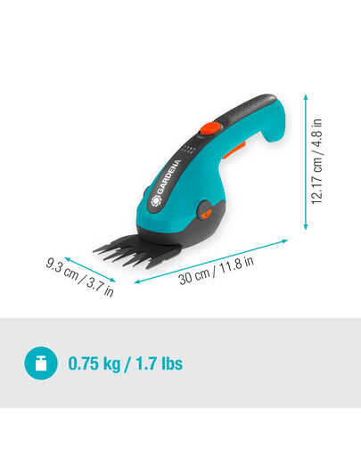 GARDENA Akumulátorové nožnice na trávu a kríky ClassicCut Li