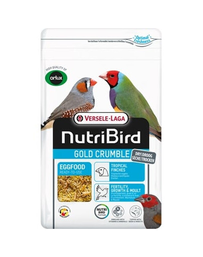 VERSELE-LAGA NutriBird Gold Crumble Tropical Finches 1 kg suché vaječné krmivo pre tropické vtáky