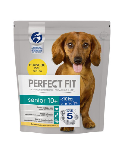 PERFECT FIT Senior 5x825g krmivo pre psy bohaté na kuracie mäso