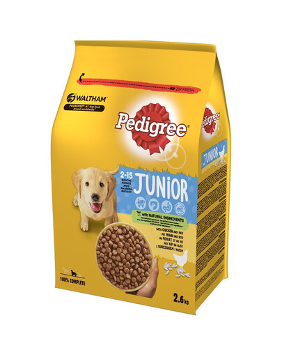 PEDIGREE Junior 3x2,6 kg s kuracím mäsom a ryžou pre šteňatá