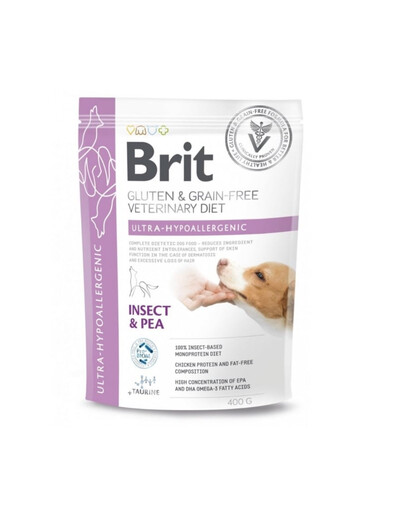BRIT Veterinary Diets Dog Ultra-Hypoallergenic 400 g hypoalergénne krmivo pre psov