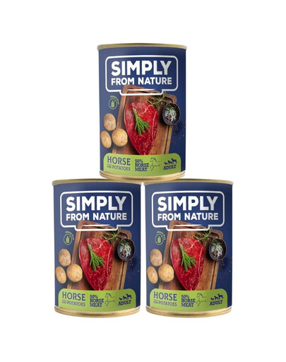 SIMPLY FROM NATURE Konzerva Konské mäso so zemiakmi 3x400g
