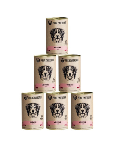 PAKA ZWIERZAKA hovädzie a sleď 6x400 g Konzerva pre psov