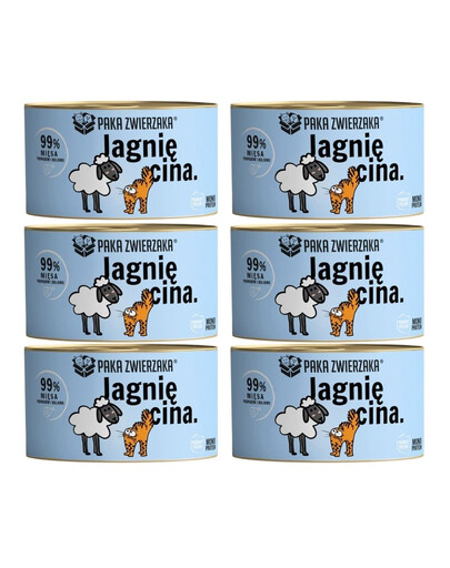 PAKA ZWIERZAKA Mokré krmivo s jahňacím mäsom 6x200 g