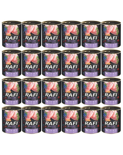 DOLINA NOTECI RAFI Králik, čučoriedky a brusnice 24x400g