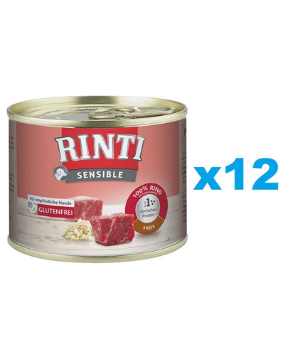 RINTI Sensible Hovädzie mäso s ryžou 12x185 g