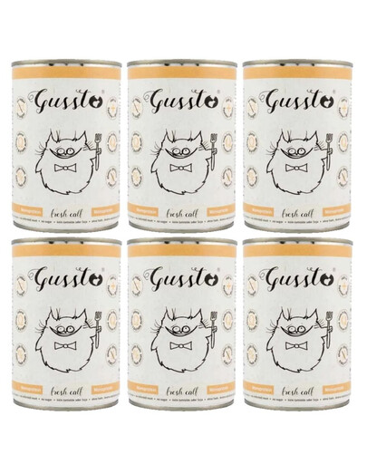 GUSSTO Cat Fresh Calf 6x400 g superprémiové krmivo pre mačky s čerstvým teľacím mäsom