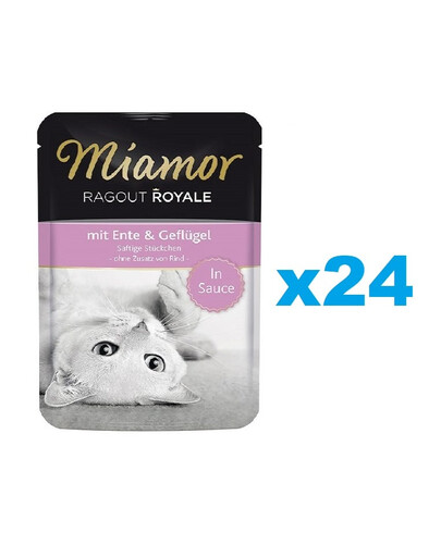 MIAMOR Ragout Royale kačica s kuracím mäsom v omáčke 24x100 g