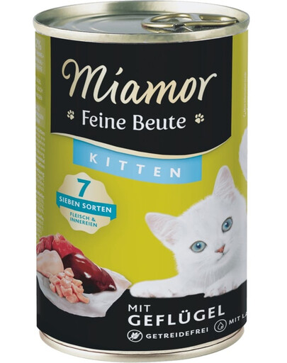 MIAMOR Feine Beute Kitten Poultry s hydinou pre mačiatka 400g