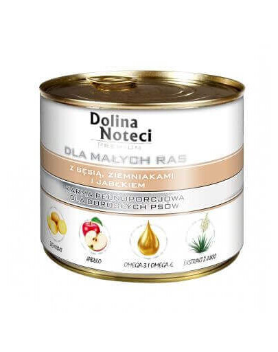 DOLINA NOTECI Premium malé rasy s husou, zemiaky a jablkom 185g
