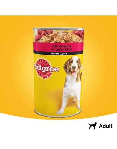 PEDIGREE Konzerva hovädzie v aspiku 1200g