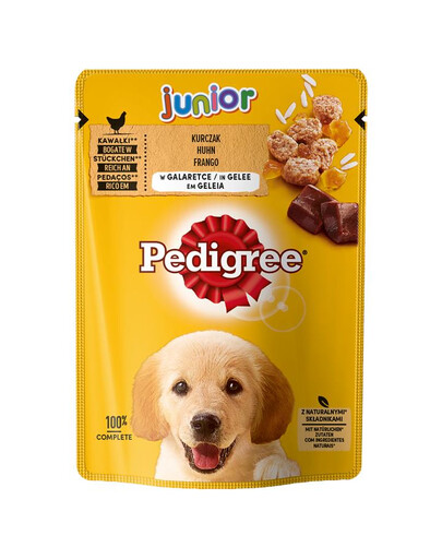 Pedigree Junior krmivo pre šteňatá Kurča s ryžou v želé 100g