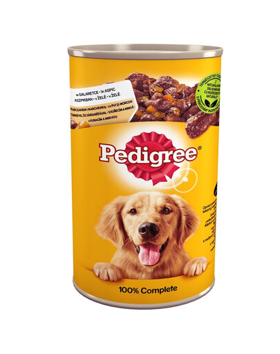 PEDIGREE Adult 1200g Konzerva s kuracím mäsom a mrkvou v želé
