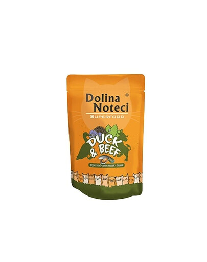 DOLINA NOTECI Superfood kačka a hovädzie 85g pre mačky