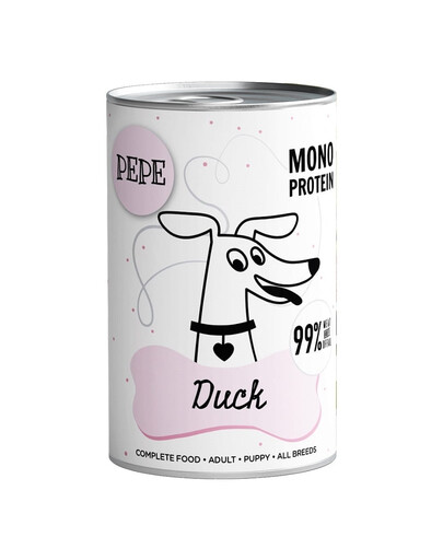 PAKA ZWIERZAKA PEPE Duck 400g Konzerva s kačacím mäsom