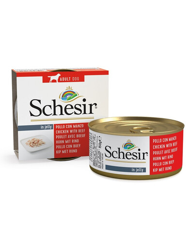 SCHESIR Kuracie filety s hovädzím mäsom v želé 150G